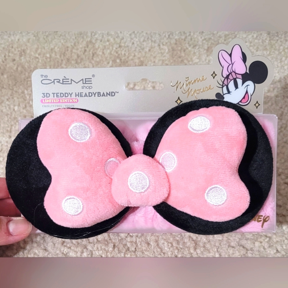 3D Terry Headband Limited Edition Polka Pink Disney Minnie Mouse